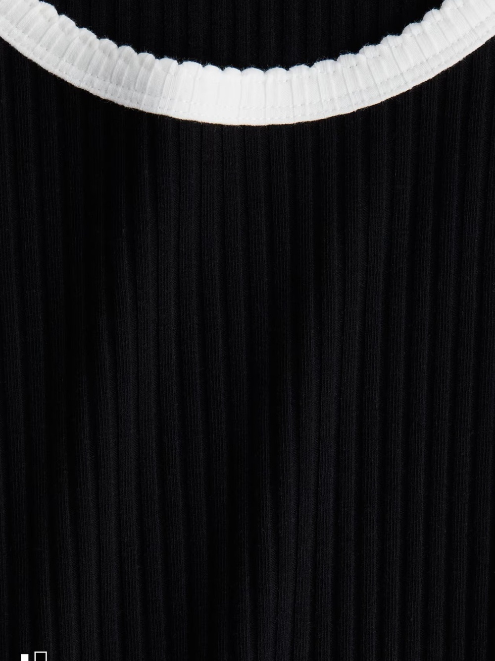 Great condition H&M Divided Ribbed Scoop Neck Contrast Trim Tee size M. - Picture 9 of 12